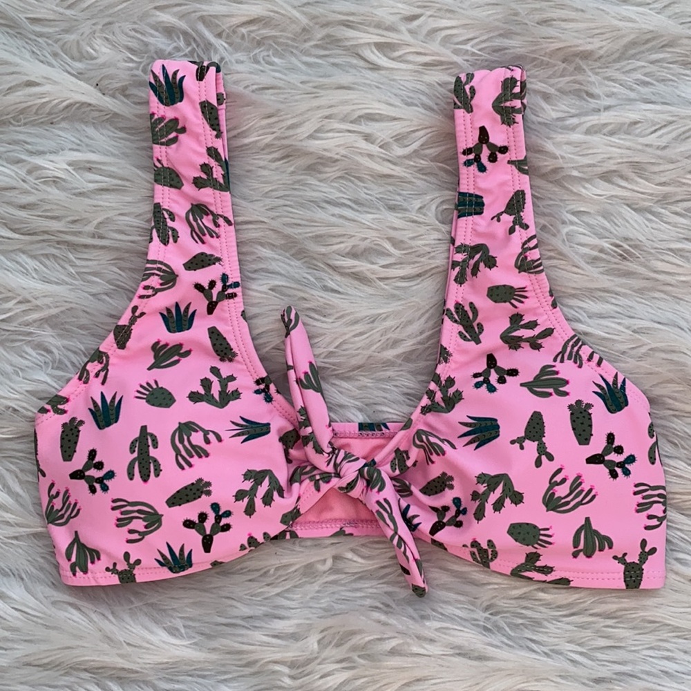 Cabana Del Sol | Pink Cactus Bikini Top
